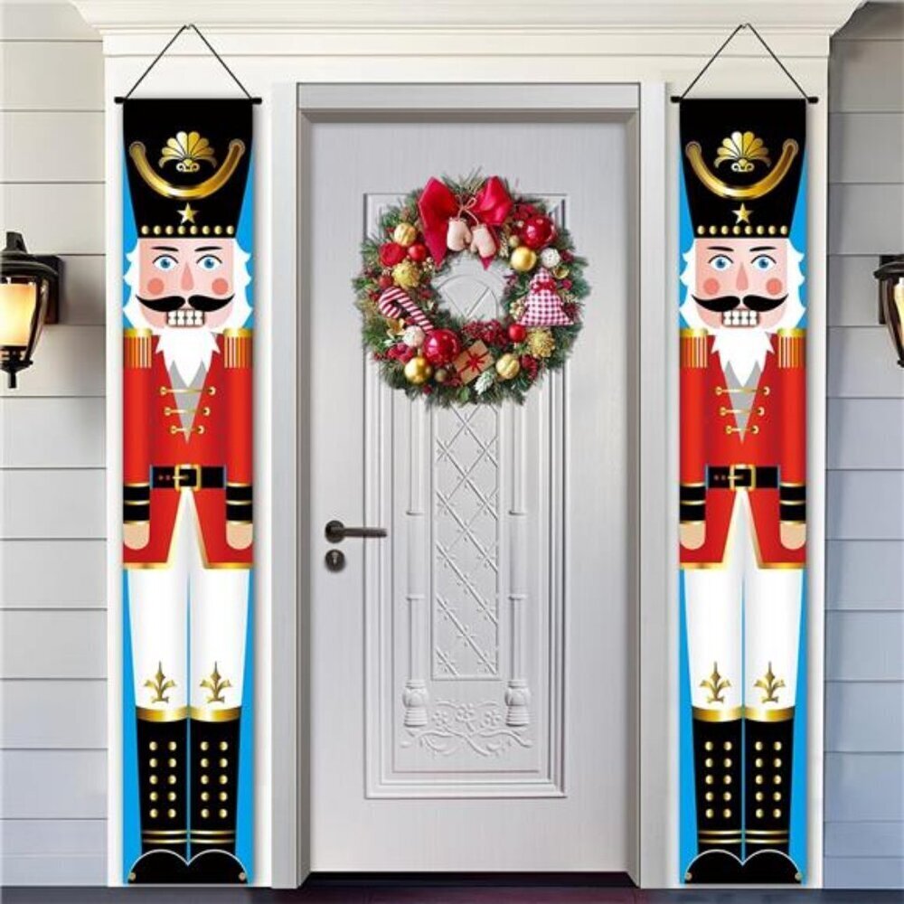 Nutcracker Holiday Banners Set of 2 Xmas Life-Size Decor